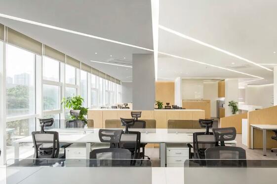 青島生物科技有限公司開(kāi)放式辦公室裝修效果圖