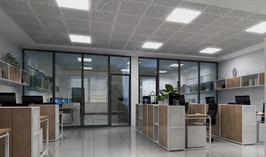 青島英語培訓(xùn)學(xué)校辦公室裝修效果圖