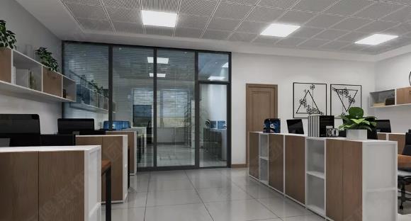 青島英語培訓(xùn)學(xué)校辦公室裝修效果圖